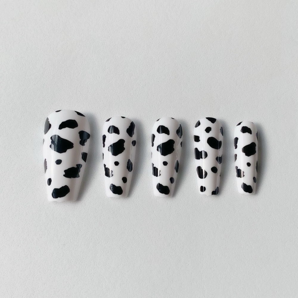 Cow Print Press On Nails